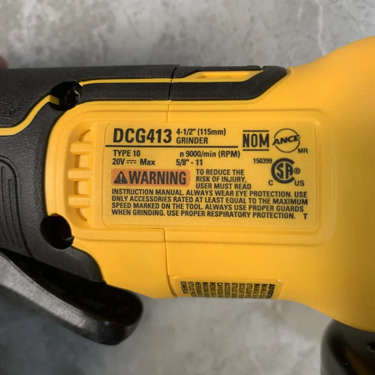 Dewalt dcg413, бесщеточный беспроводной лопастной переключатель - Фотография_5