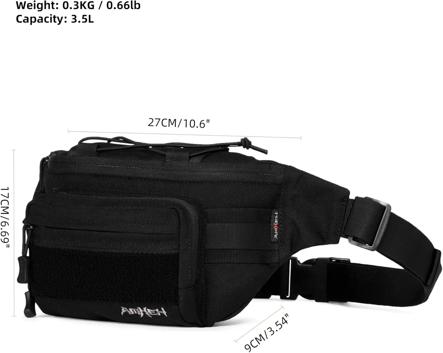 3.5l military tactical fanny pack | molle - Фотография_3