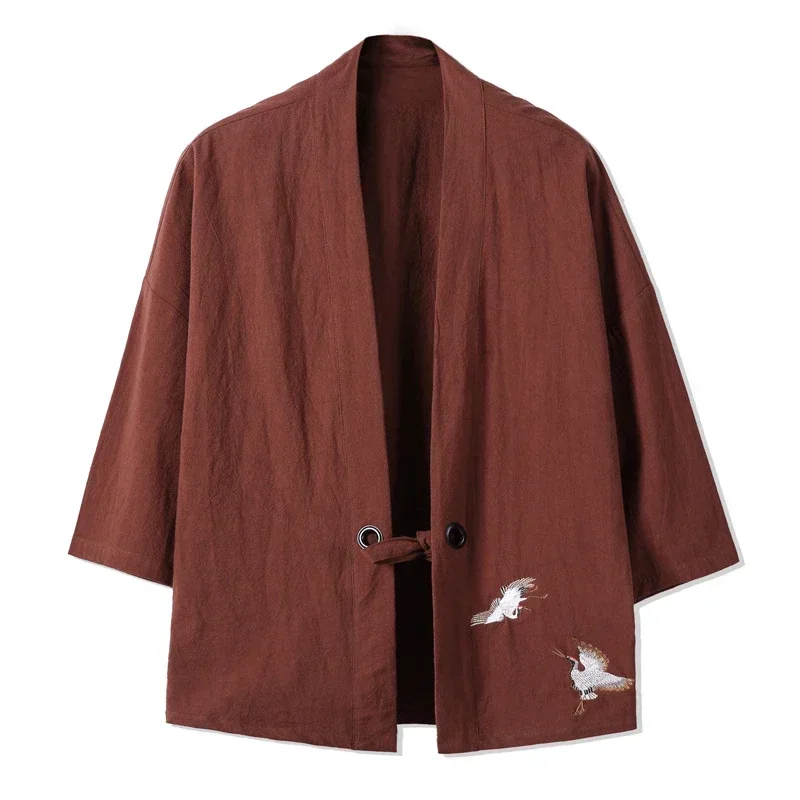 Кимоно haori с вышивкой журавля - Фотография_4