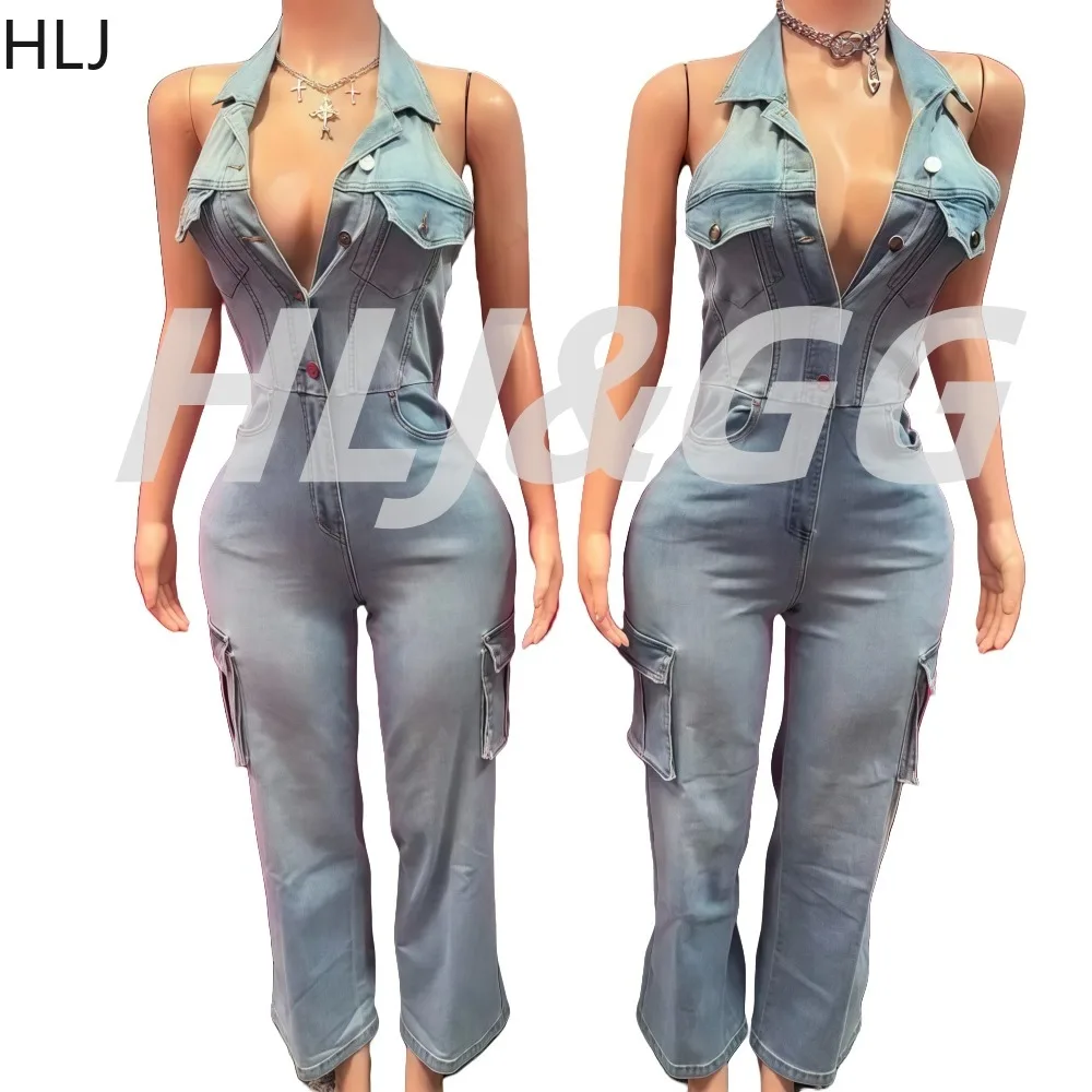 Hlj модный джинсовый комбинезон - Фотография_2