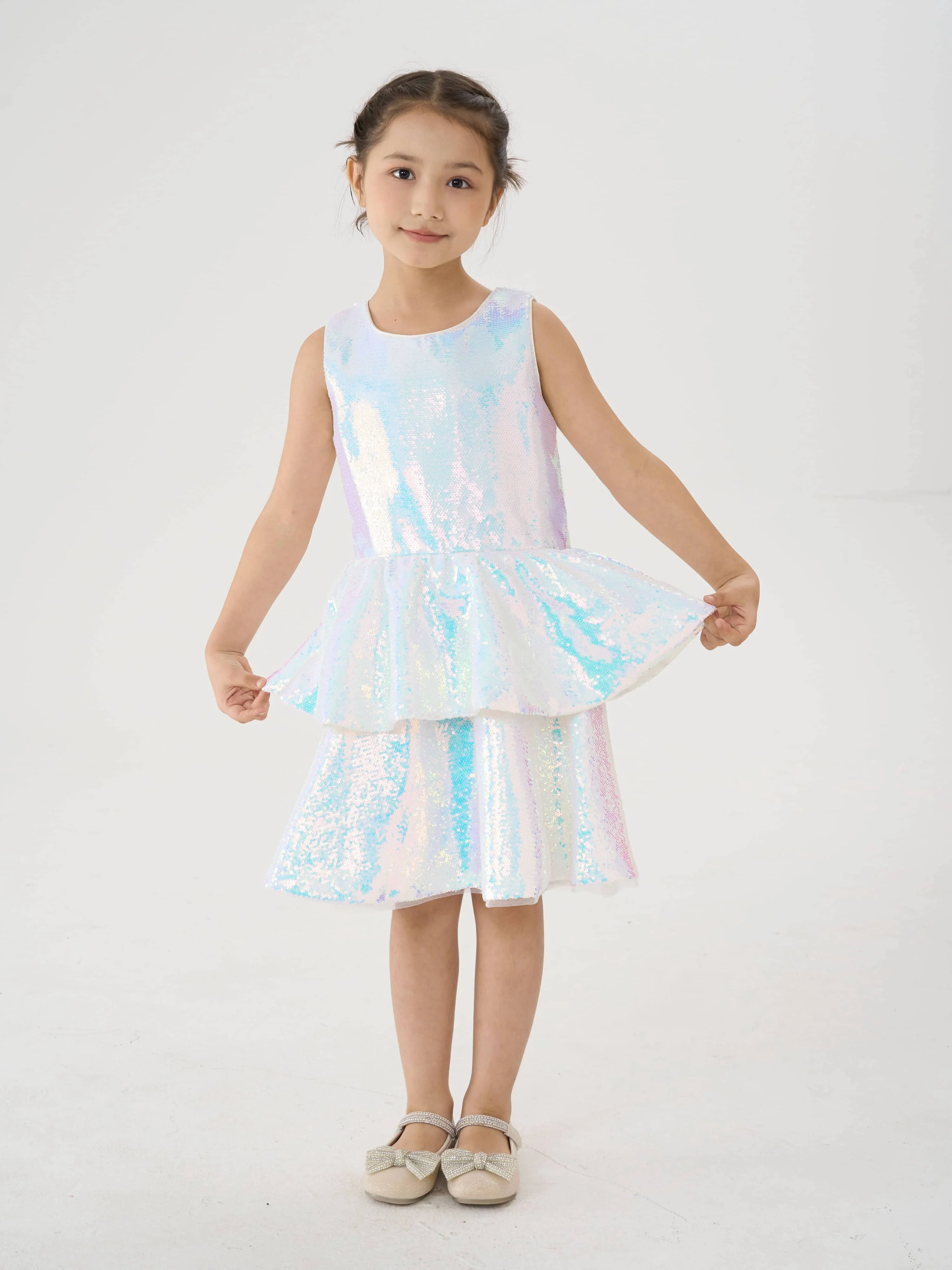 Party dress girl gradient shimmer