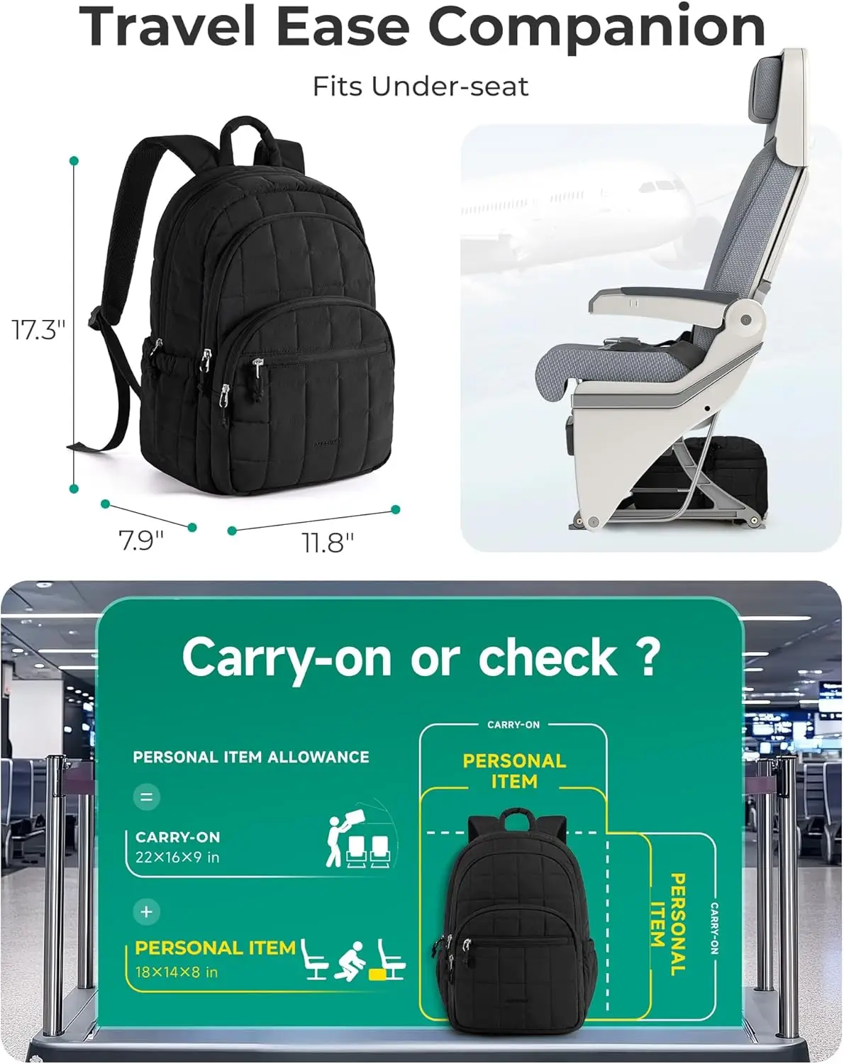 Рюкзак для ноутбука bagsmart college - Фотография_2