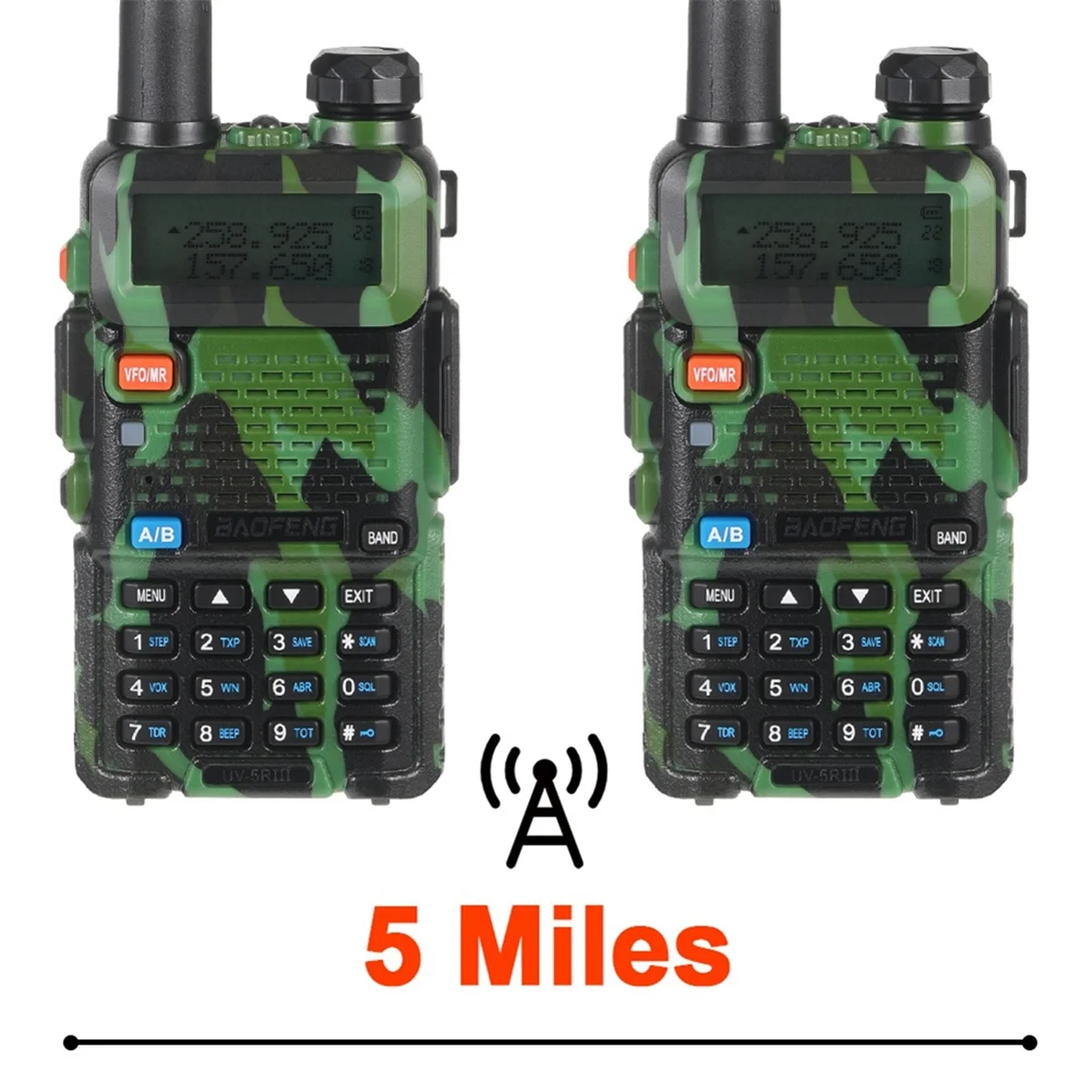 Uv5r walkie talkie 5 вт двухдиапазонная - Фотография_4