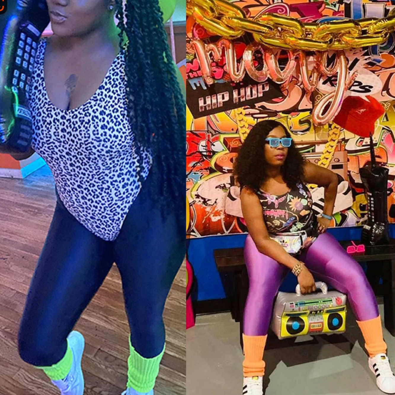 Блестящие леггинсы с высокой талией - Фотография_4