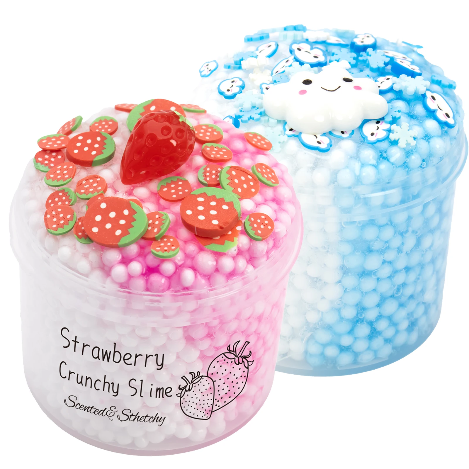 Набор хрустящей слизи strawberry cloud