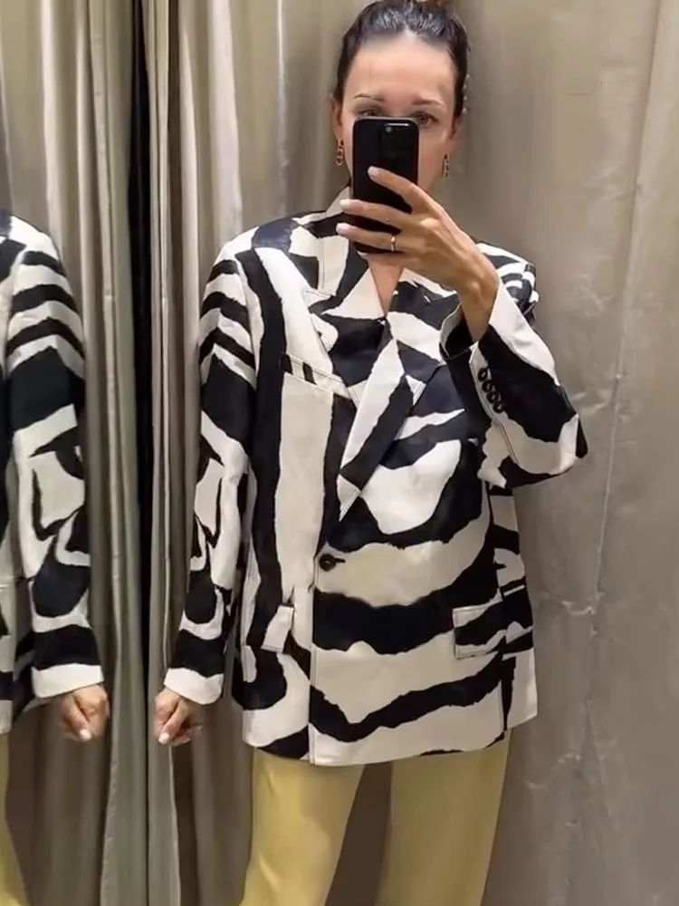 Hh женский костюм в полоску зебры с карманами - Фотография_5