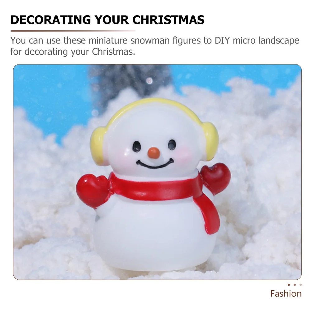 Миниатюрный снеговик из смолы