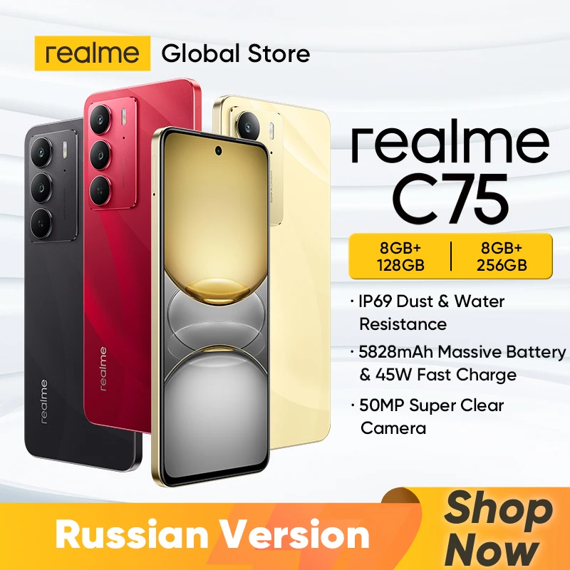 [мировая премьера] смартфон realme c75 с чипсетом helio g92 max