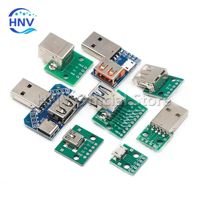 Usb разъем «папа»/мини микро usb адаптер dip разъем «мама» 2