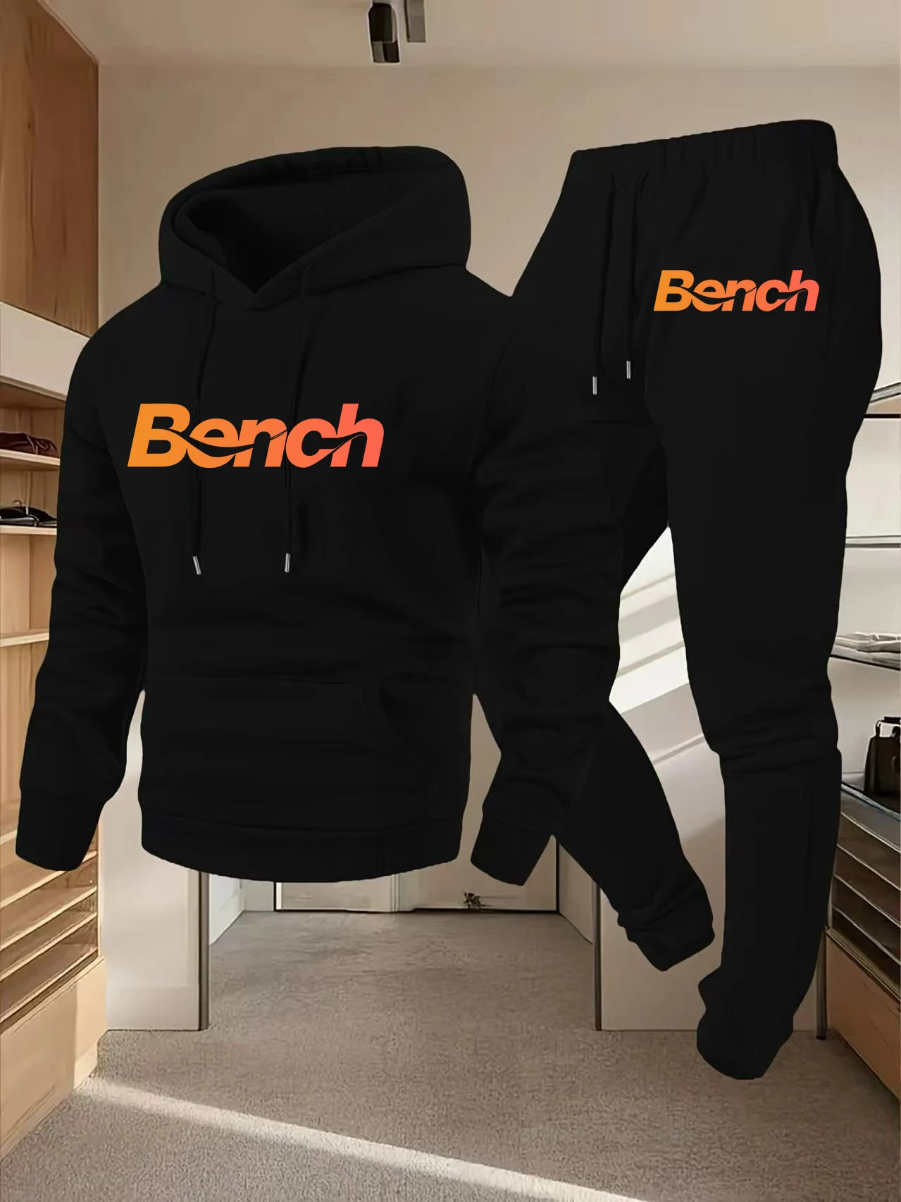 Мужской комплект с капюшоном в базовом стиле - Фотография_2