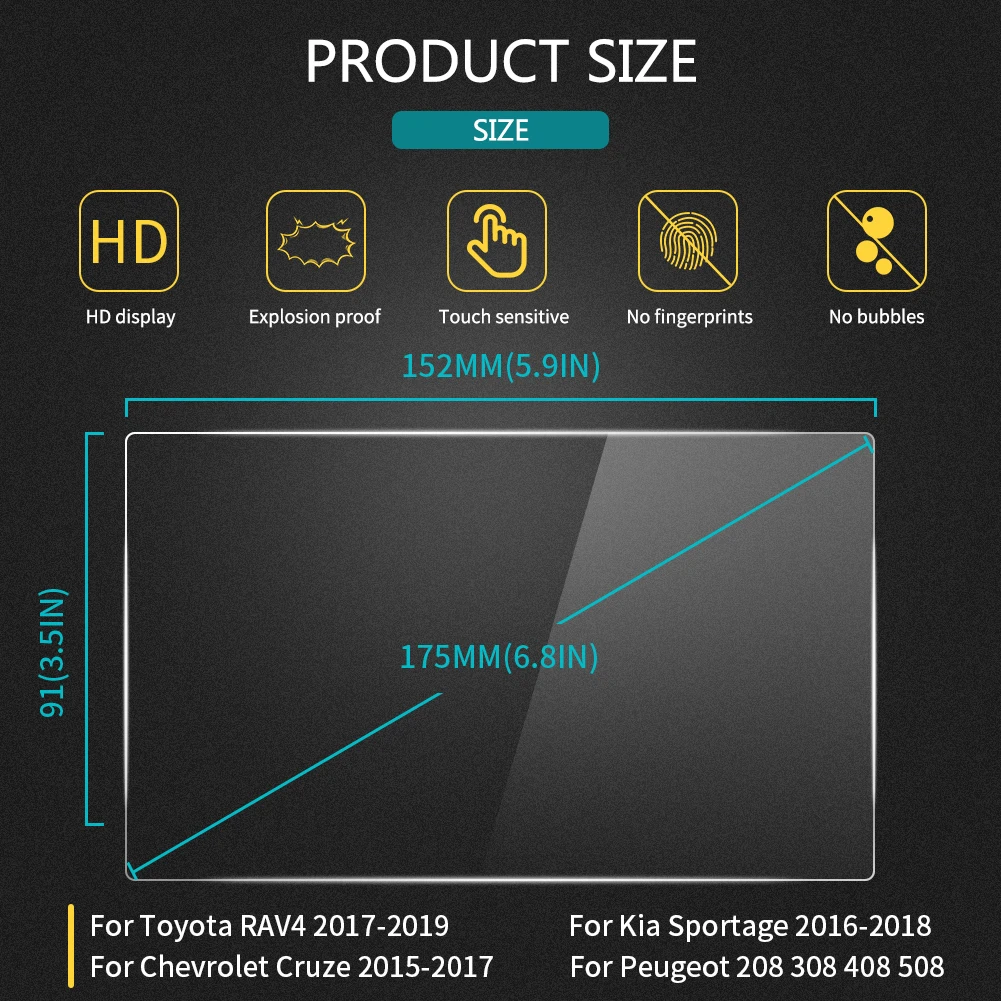7-дюймовая автомобильная gps-навигация из закаленного стекла - Фотография_2