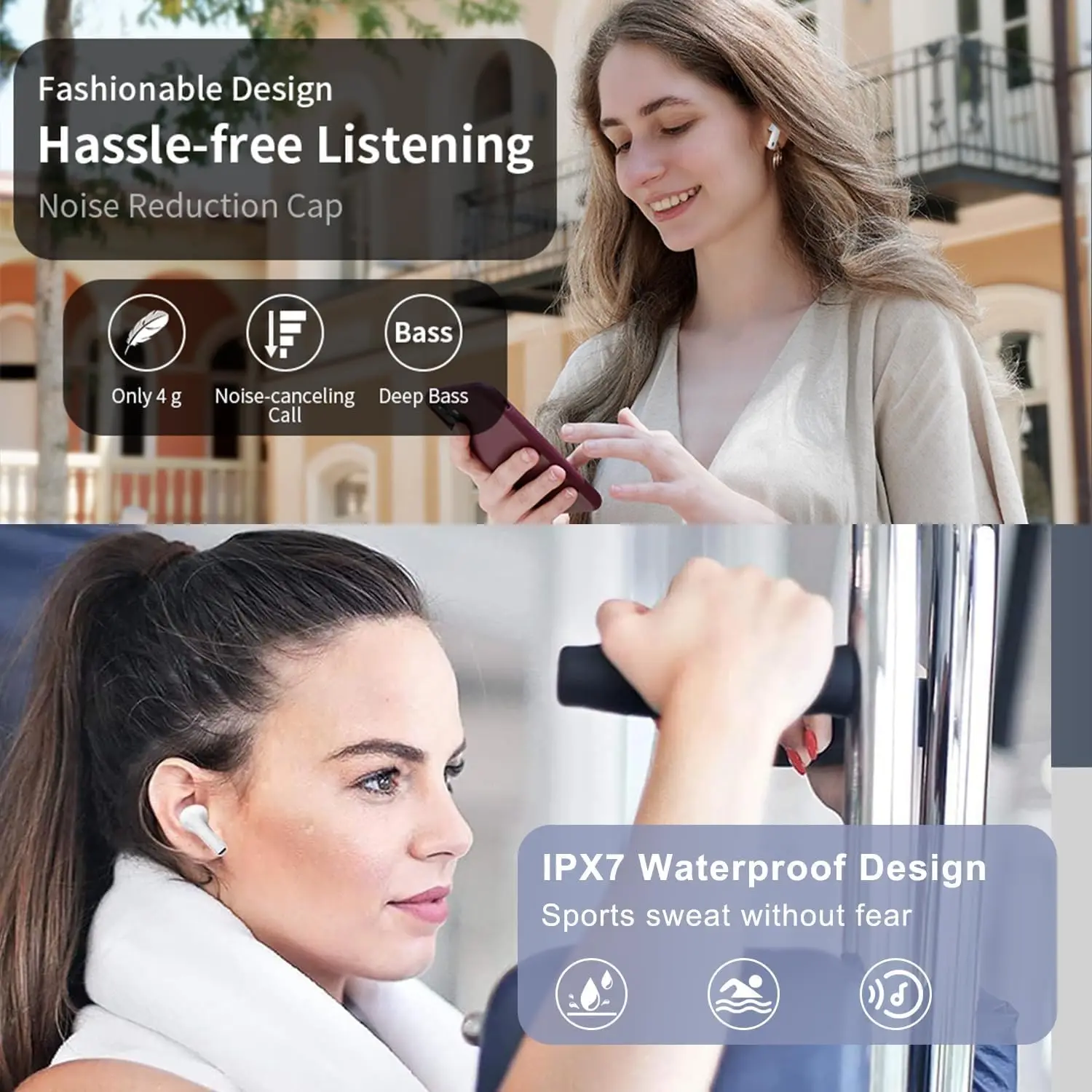 Оригинальные новые tws беспроводные bluetooth наушники с шумоподавлением - Фотография_4