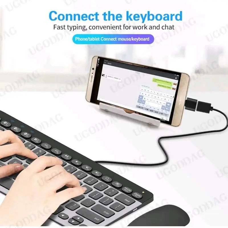 Адаптер для передачи данных typec male к usb-a 2.0 otg для samsung - Фотография_3