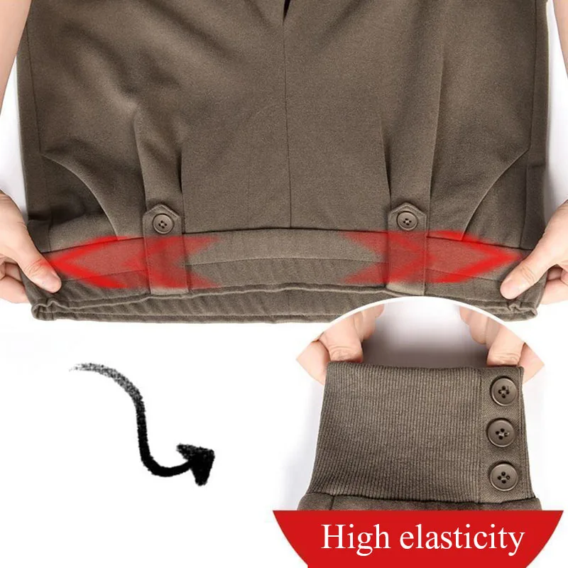 Осенне-зимние плотные шерстяные мешковатые брюки-карго - Фотография_5