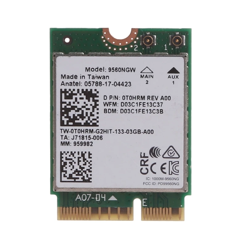 Для двухдиапазонной карты wireless-ac 9560 9560ngw wifi 802.11ac bt 5