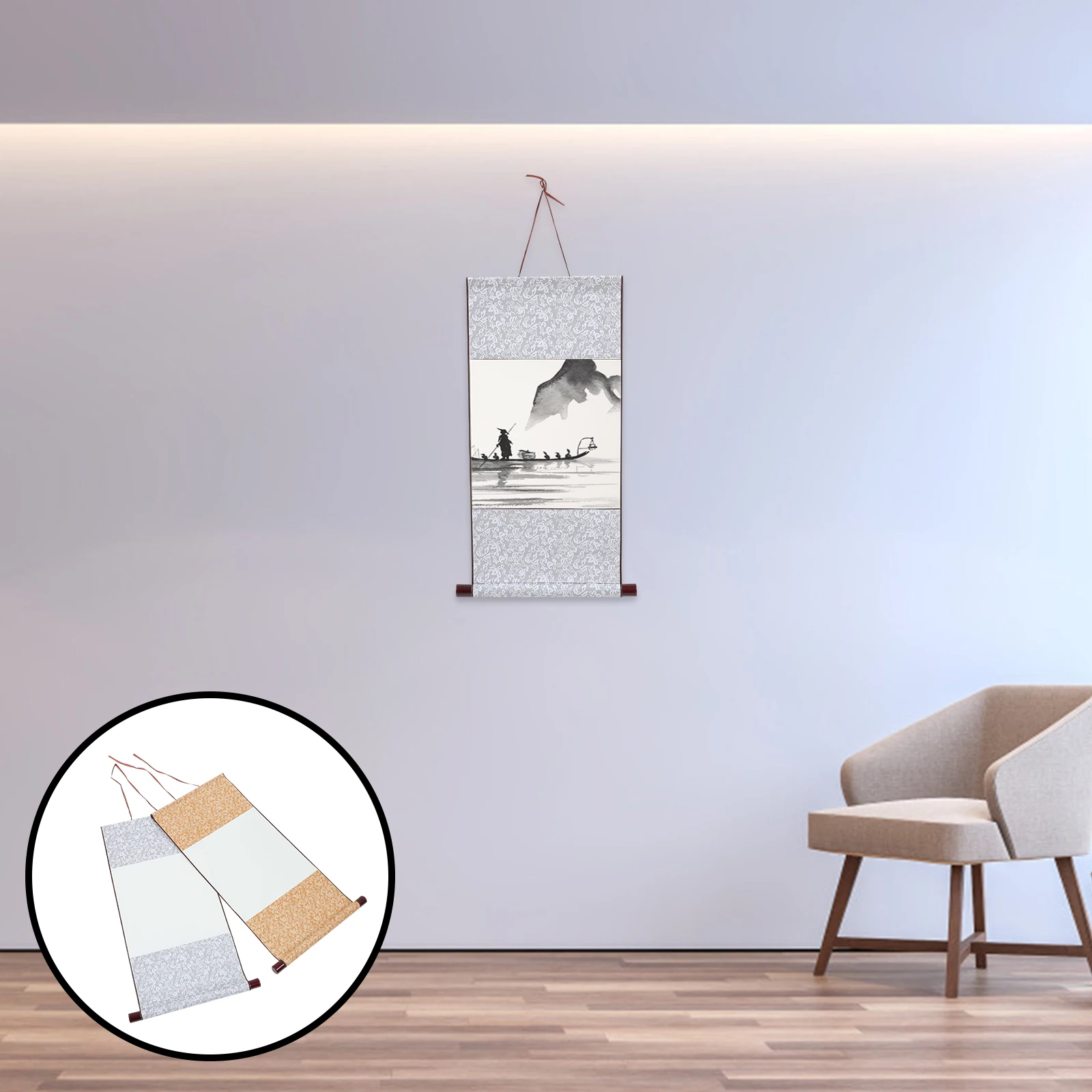 Чистый подвесной свиток для китайской каллиграфии