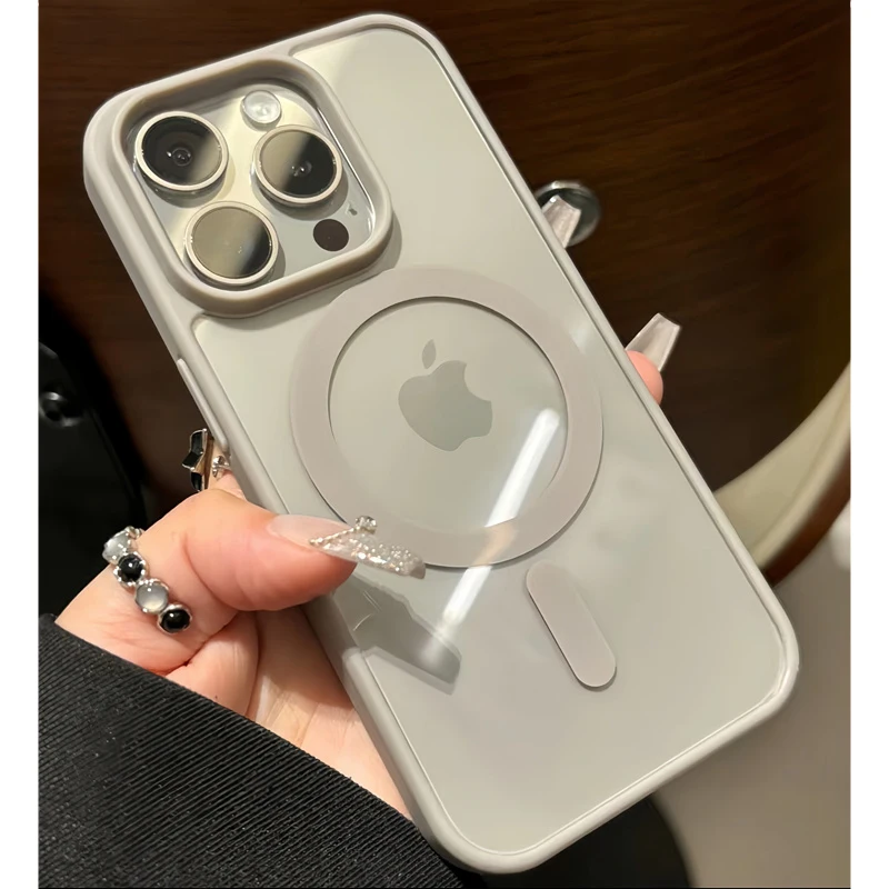 Роскошный прозрачный чехол magsafe для iphone 16 - Фотография_4