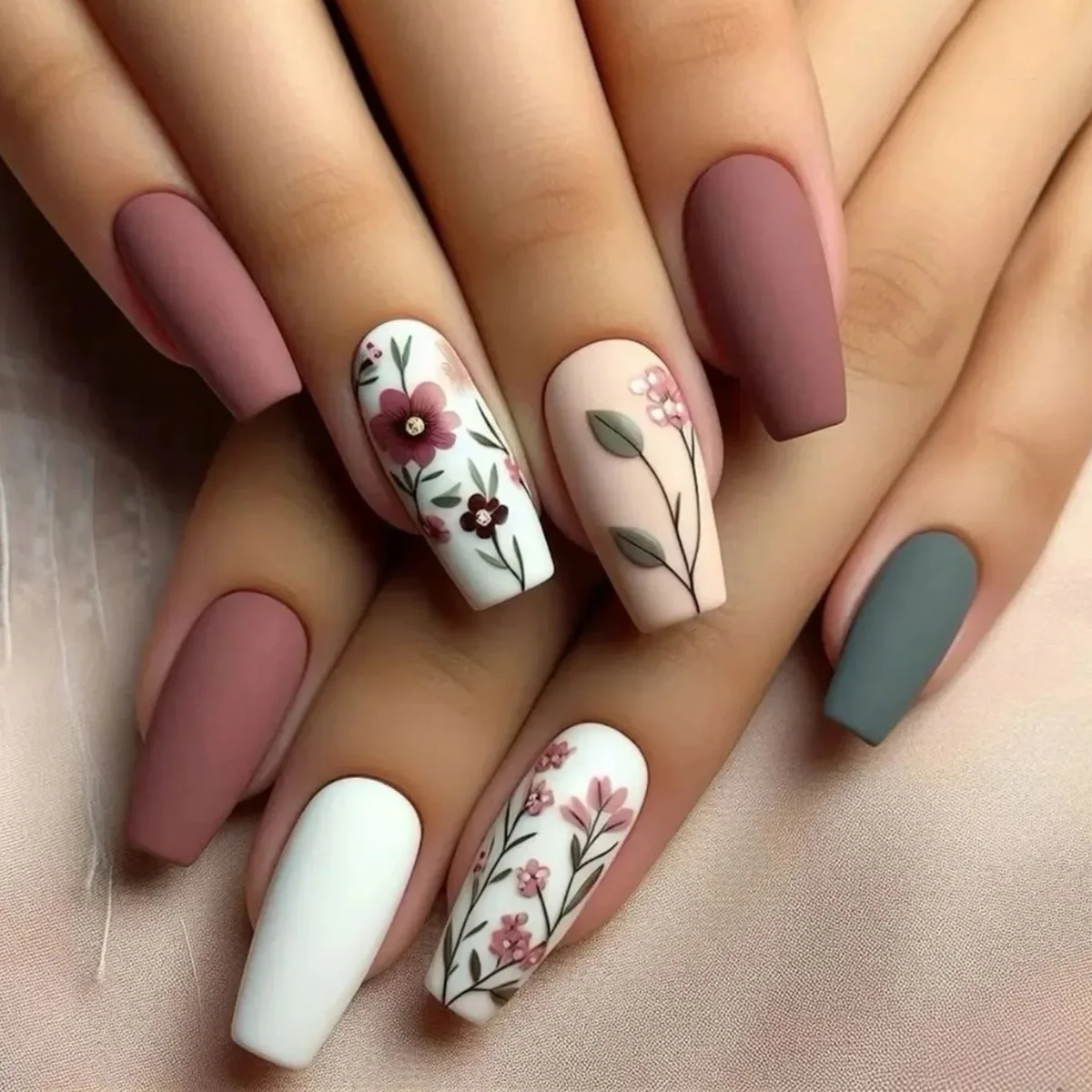 Готовые накладные ногти средней длины - Фотография_2