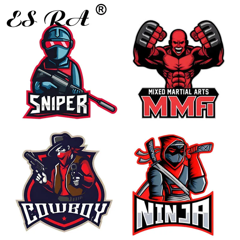 Светоотражающие наклейки mma fighting ninja cowboy