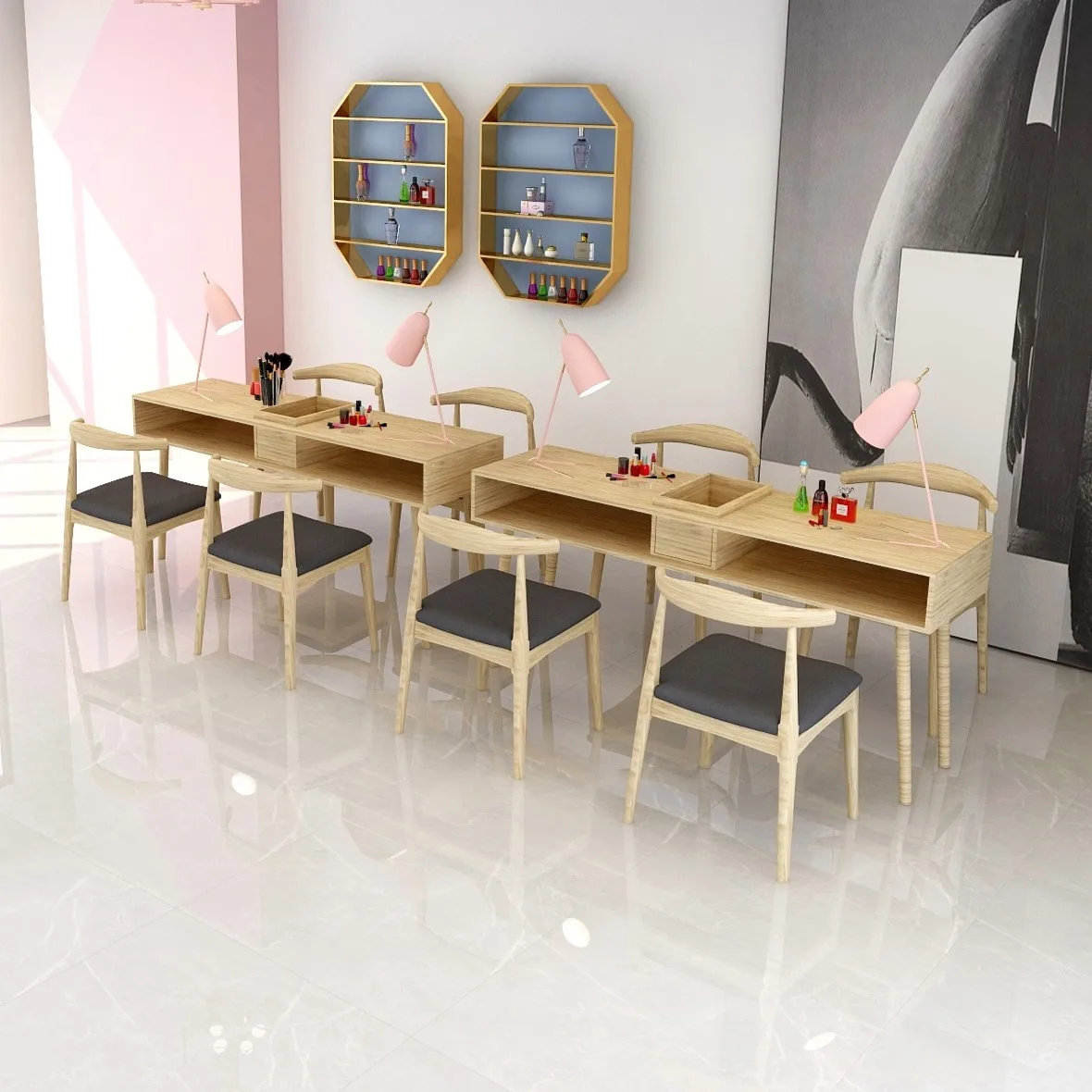 Деревянный дизайнерский маникюрный стол - Фотография_4