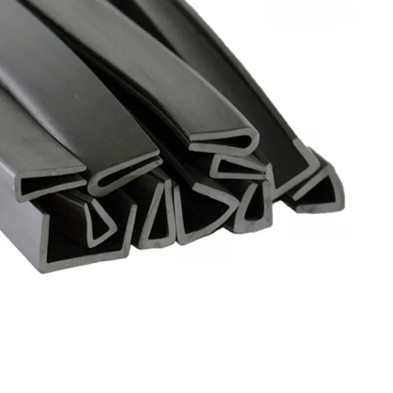 Черная резиновая кромкая полоса u-образной секции - Фотография_5