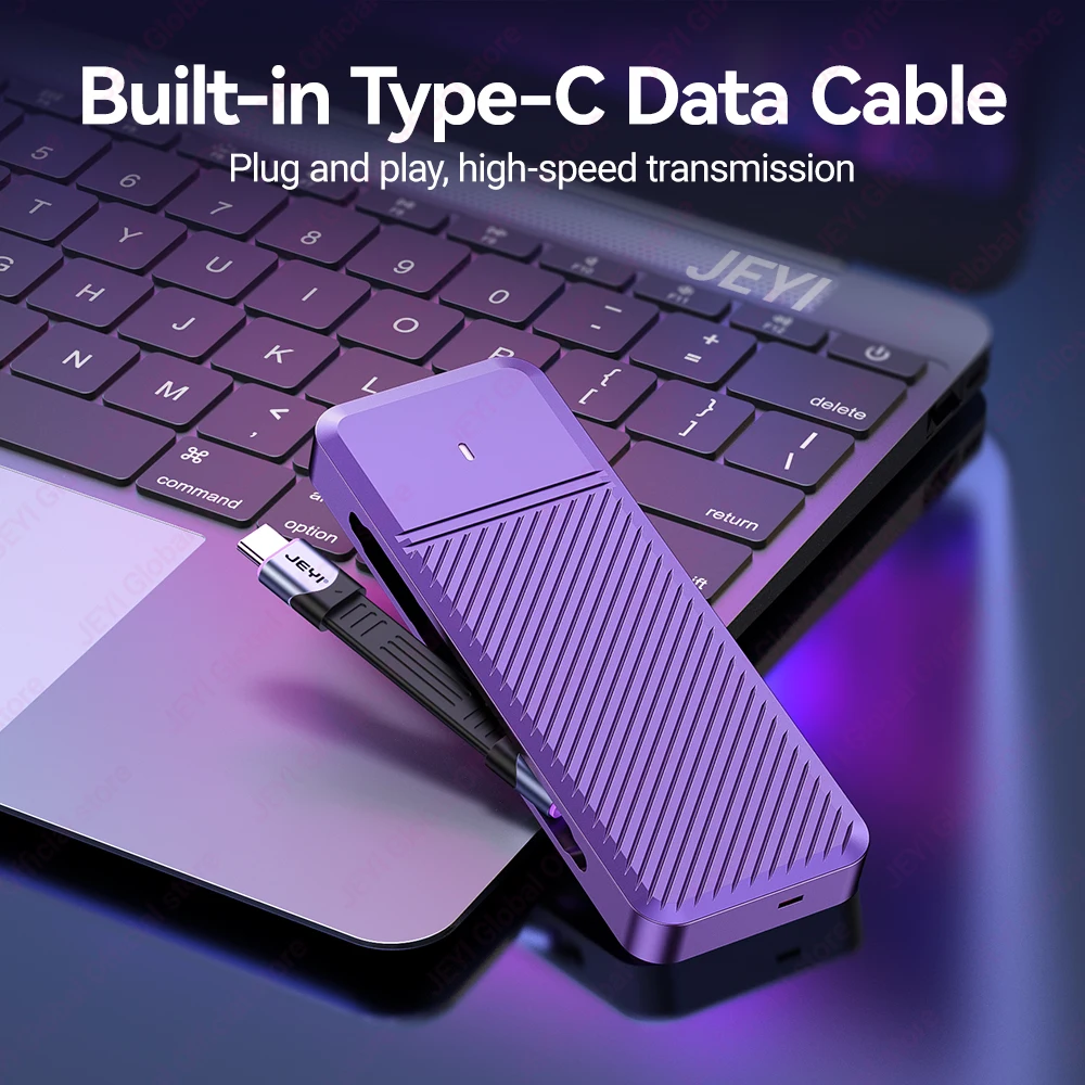 Корпус ssd jeyi 22110 m.2 nvme — usb 3.2 gen2 type-c 10 гбит/с - Фотография_6