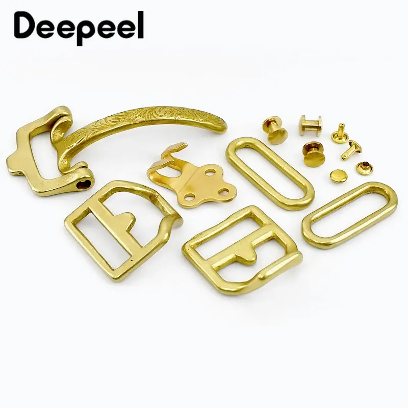 Deepeel, твердая латунная пряжка для ремня - Фотография_4