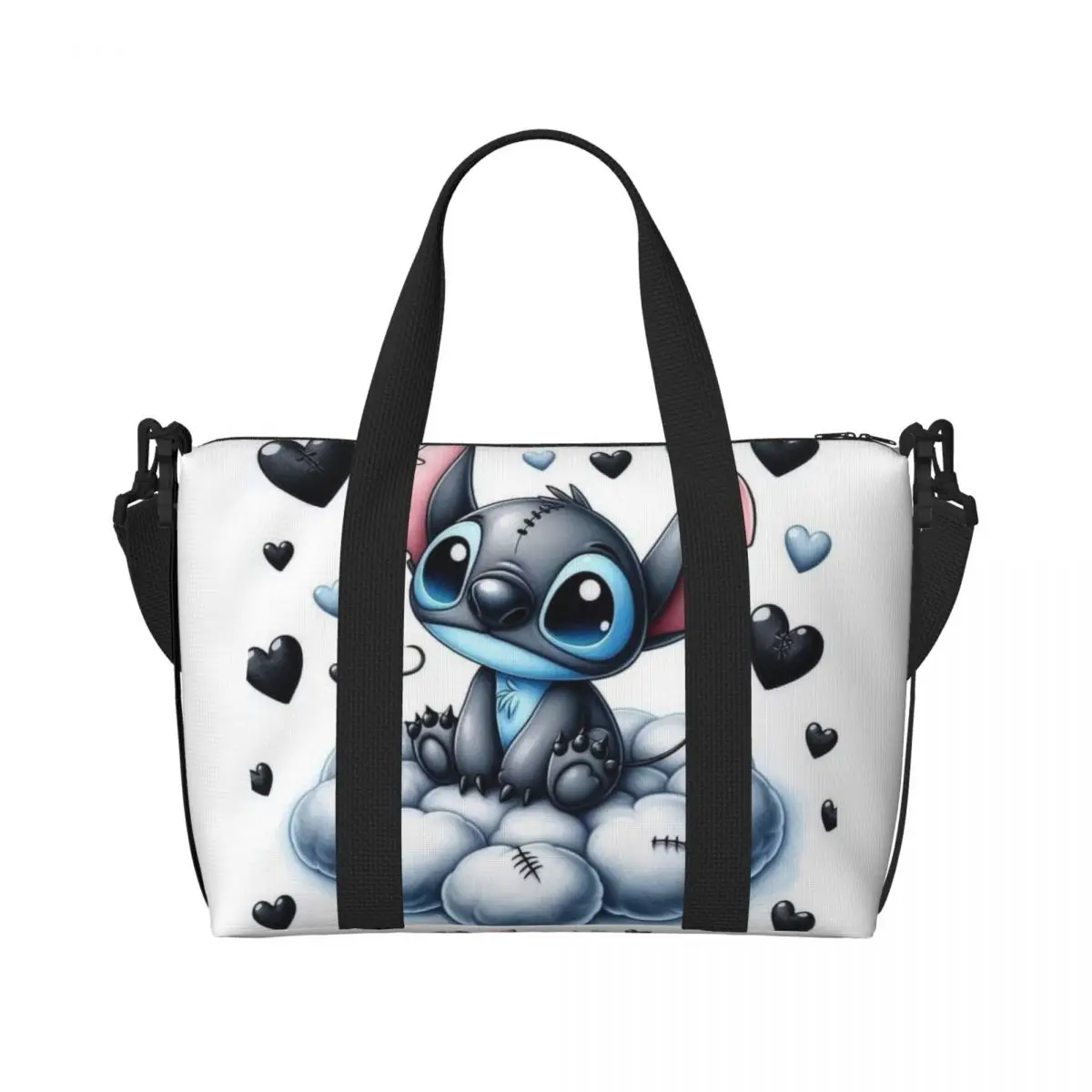 Большая большая сумка slilo and stitch с героями мультфильмов