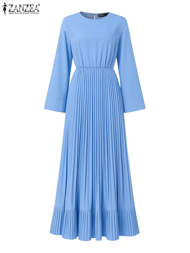 Zanzea женские платья абая с рукавом 3/4 - Фотография_4