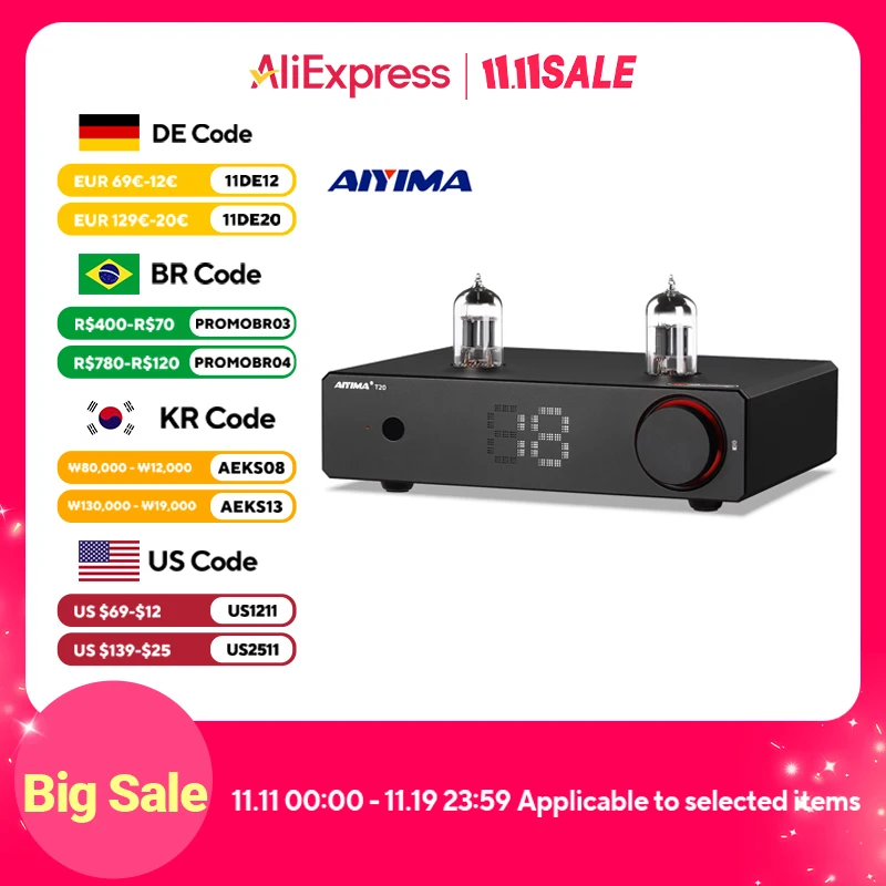 Aiyima t20 ламповый предусилитель