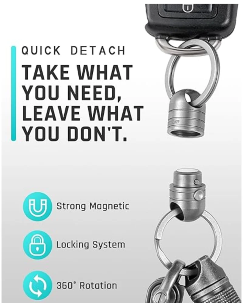 Титановый магнитный быстроразъемный брелок tisur - Фотография_3