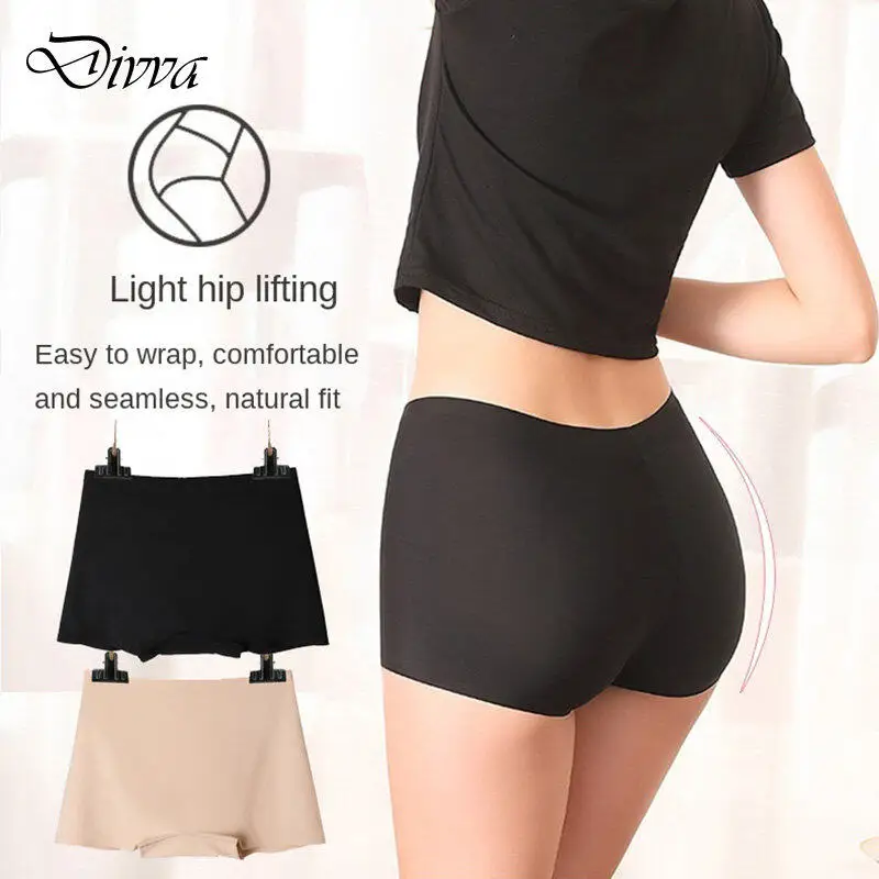 Женские хлопковые шорты-боксеры ice шелковое бесшовное белье