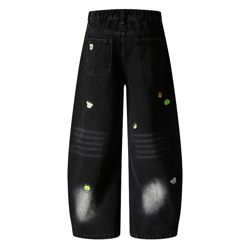 Милые джинсы с вышивкой для девочек - Фотография_2