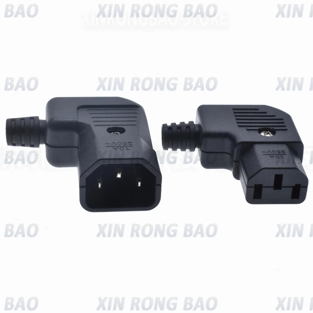 Черный локоть iec320 c13 c14 шнур - Фотография_3