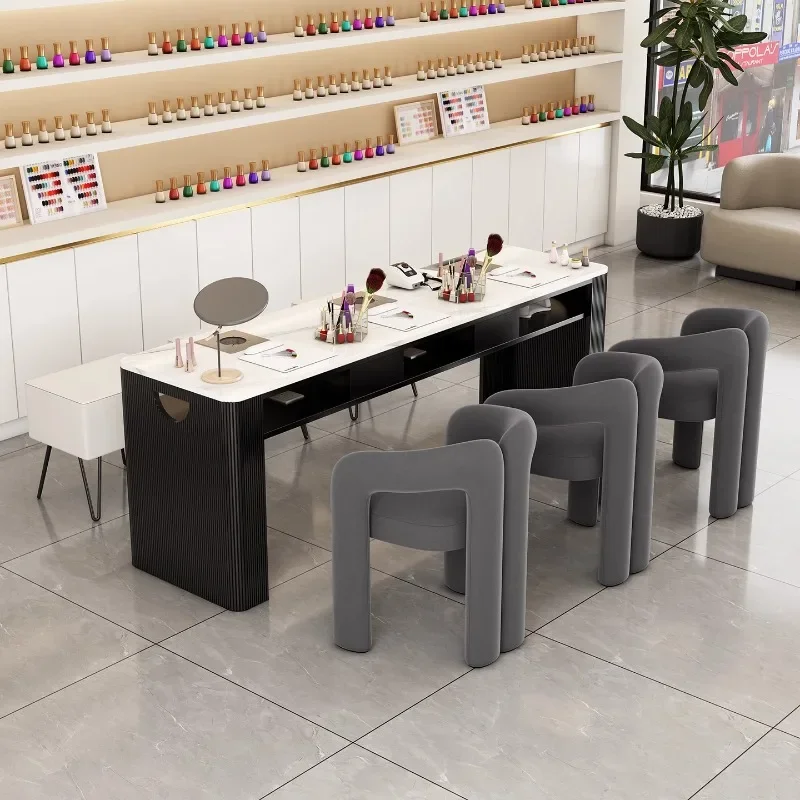 Белый органайзер для дизайна стола для ногтей - Фотография_2