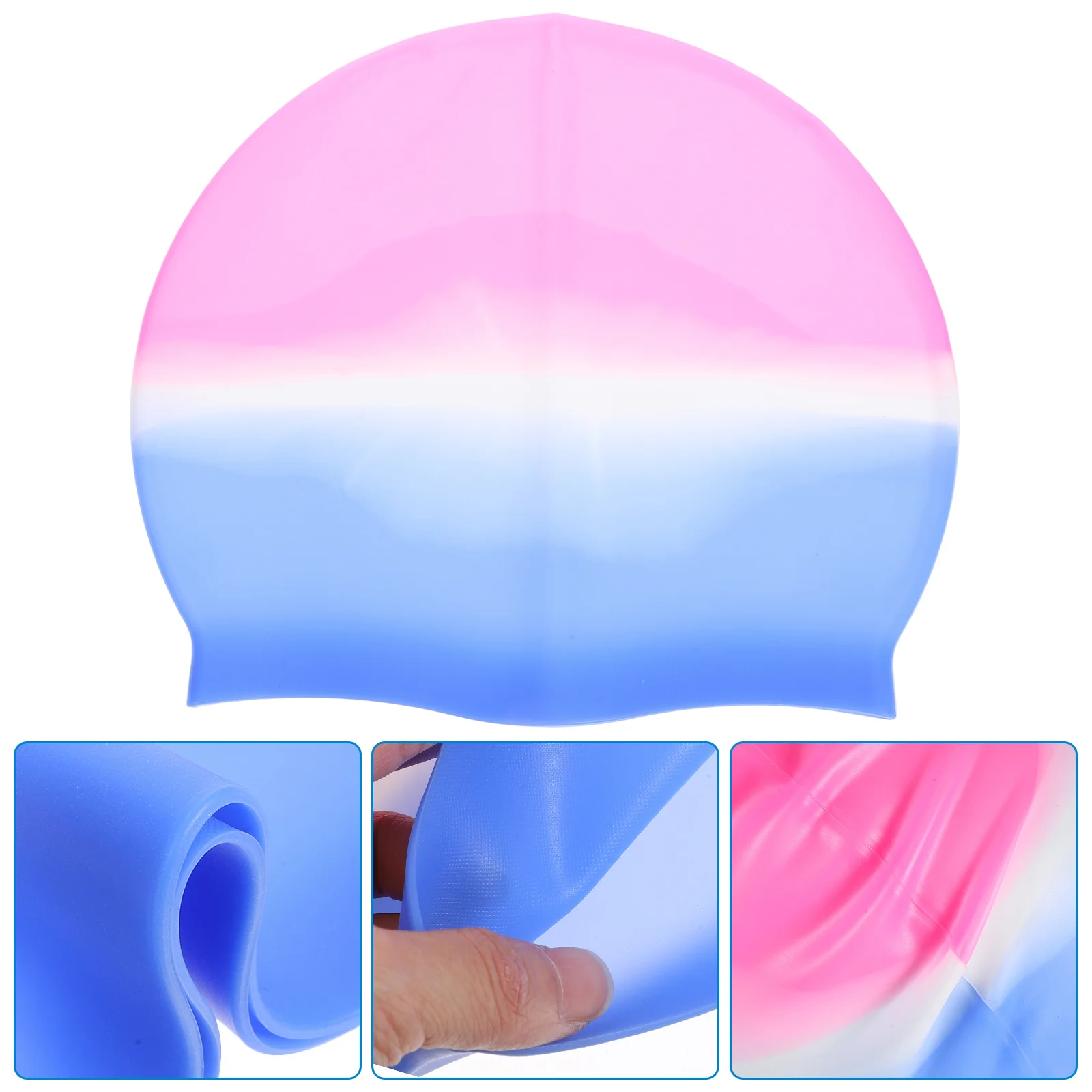 Нескользящая силиконовая шапочка для плавания