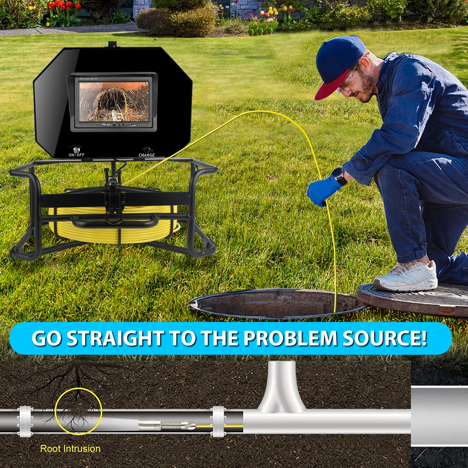 Портативная 7-дюймовая аналоговая камера видеонаблюдения высокой четкости - Фотография_3