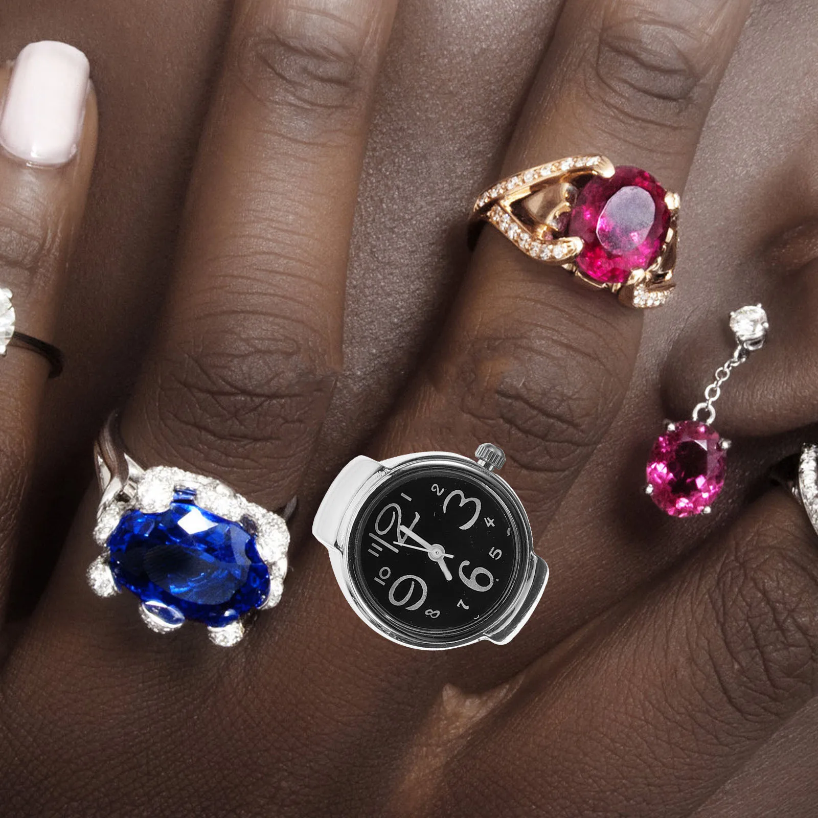 Часы с кольцом для пары