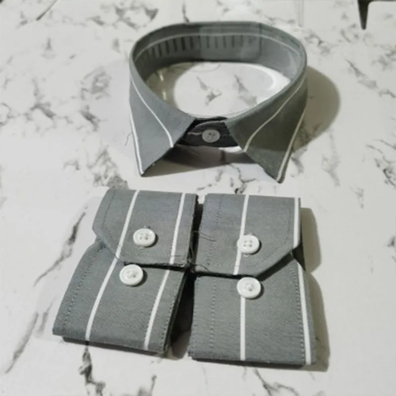 Белая рубашка с искусственным воротником - Фотография_5