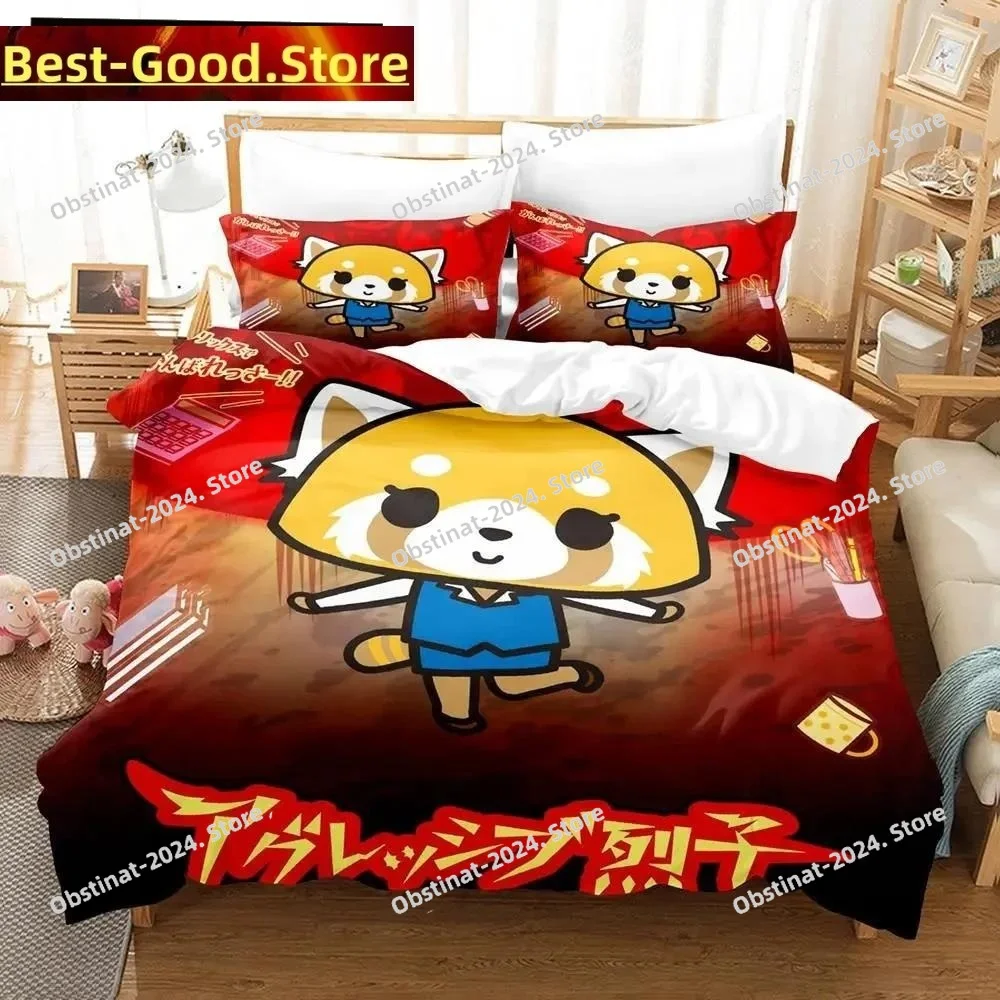 Комплект постельного белья с 3d принтом мультфильмов aggretsuko - Фотография_4