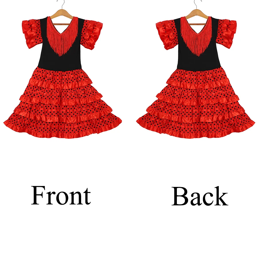 Традиционное испанское танцевальное платье для девочек - Фотография_4