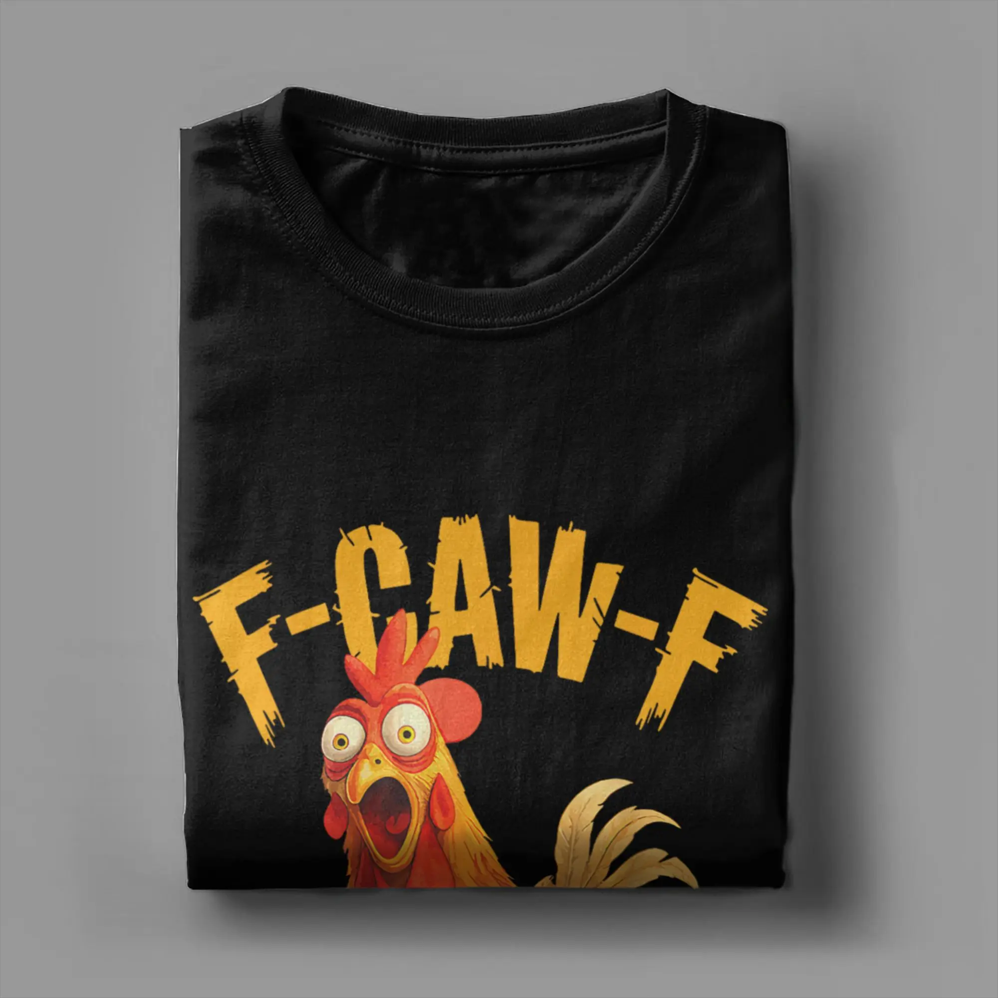 Забавная футболка f caw f chicken - Фотография_4