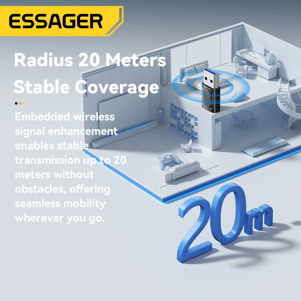 Essager usb bluetooth 5 - Фотография_4