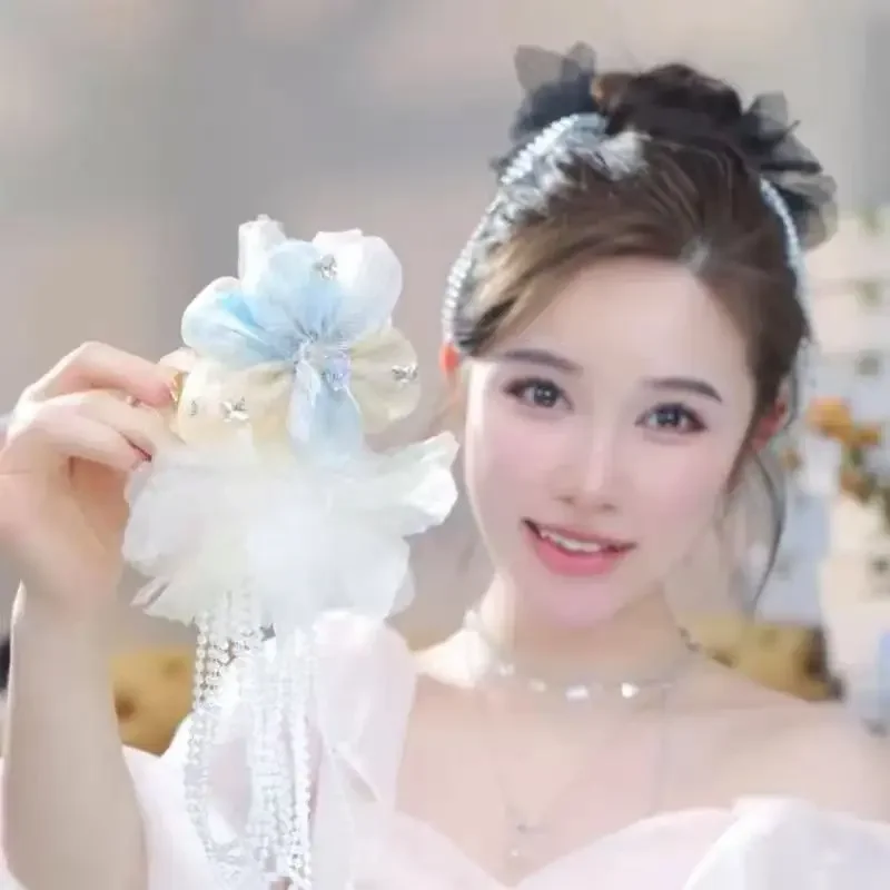 Милые модные женские аксессуары для волос с кисточками и бусинами - Фотография_3