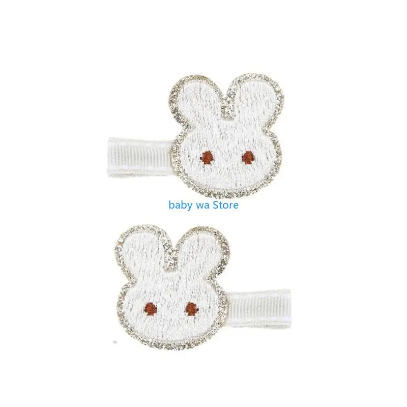 Милые заколки для волос с вышивкой кролика - Фотография_3