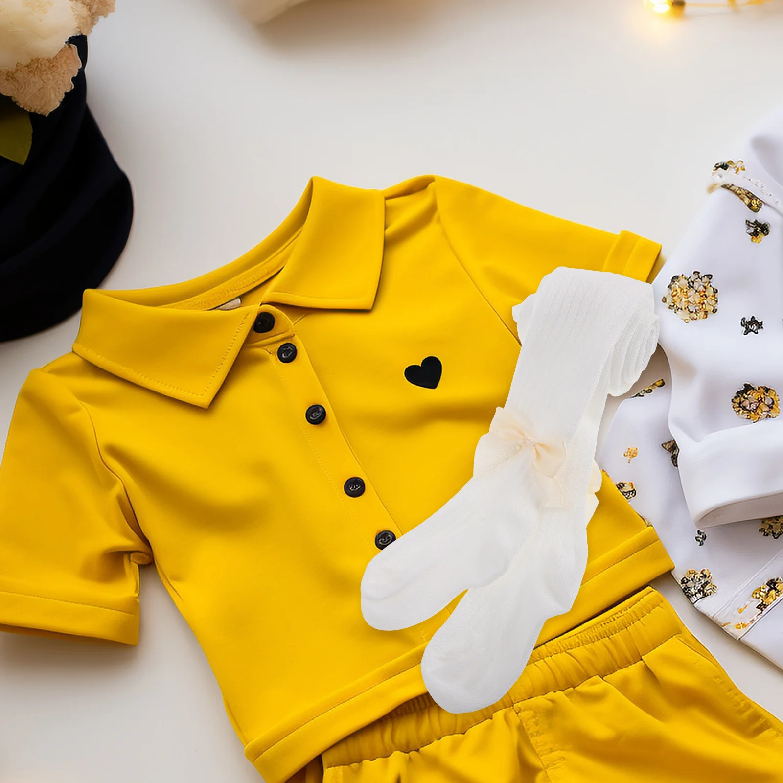 1 пара гольфов с бантом для маленьких девочек - Фотография_5