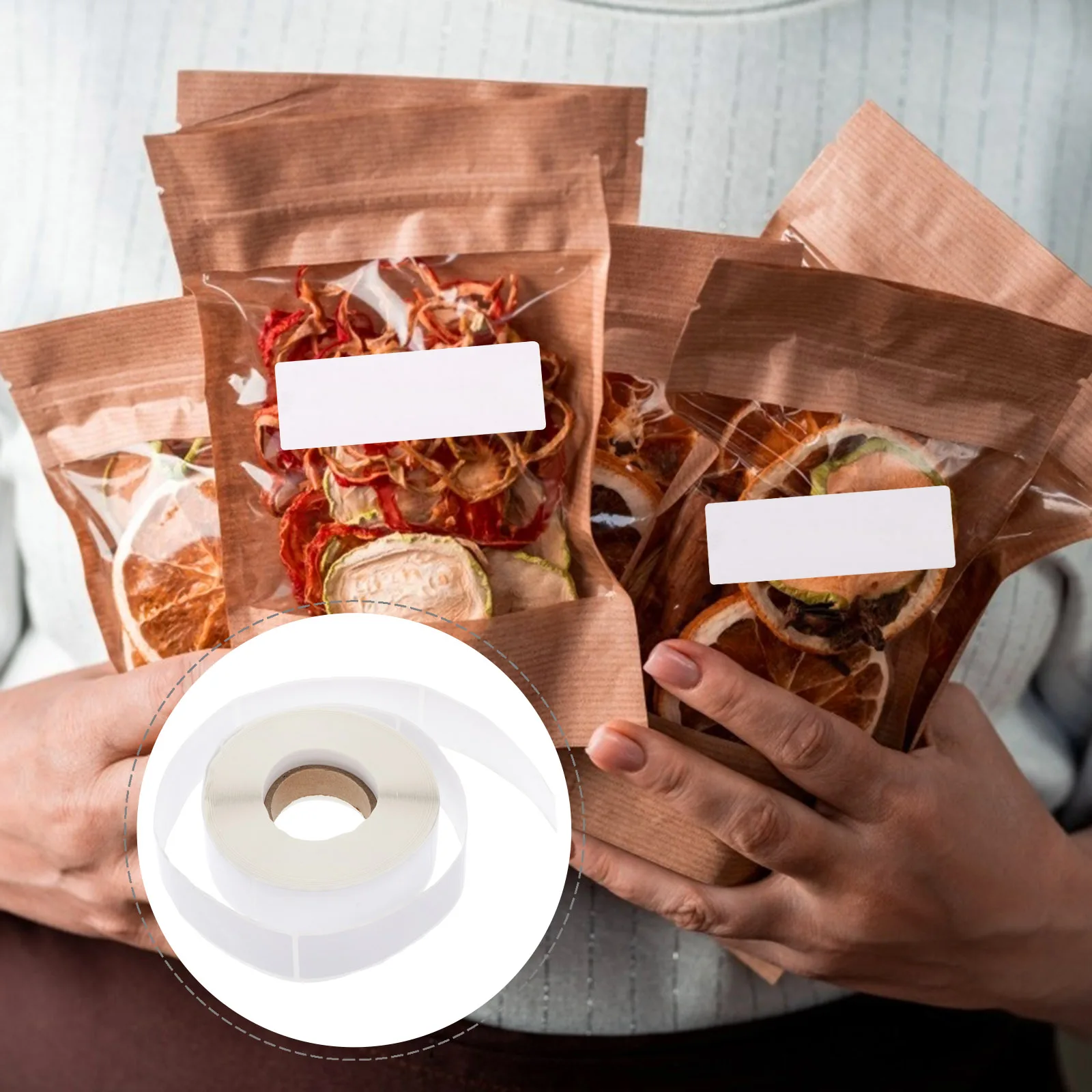 1 рулон, пустые наклейки для пищевых продуктов