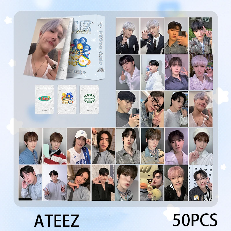 Kpop ateez лазерная фотокарта альбом
