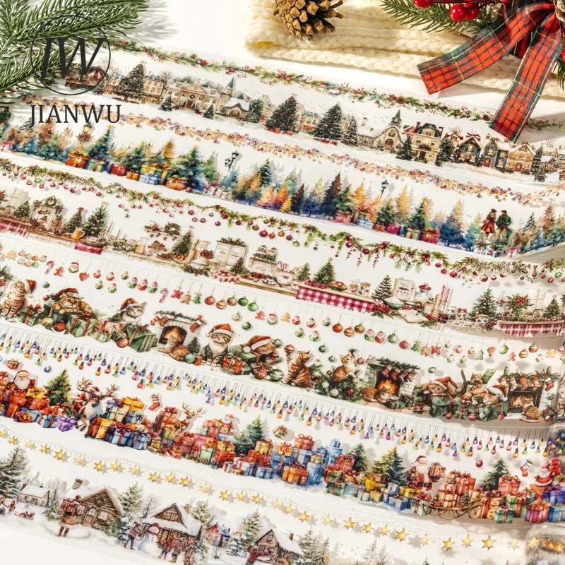 Jianwu 65 мм * 200 см рождественская серия