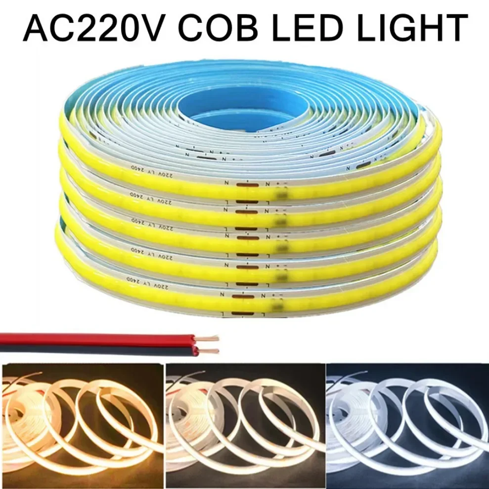 Светодиодная лента cob 220 в гибкая